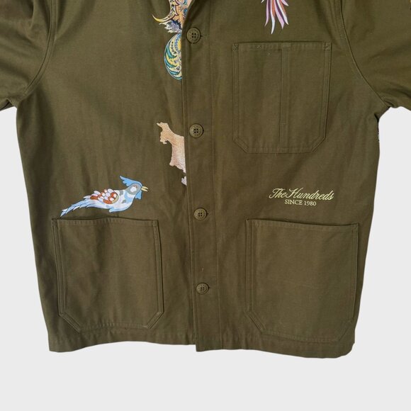 The Hundreds x Jason Seife Casio Work Jacket Green Men's Large Button-Up Shacket - Picture 6 of 11